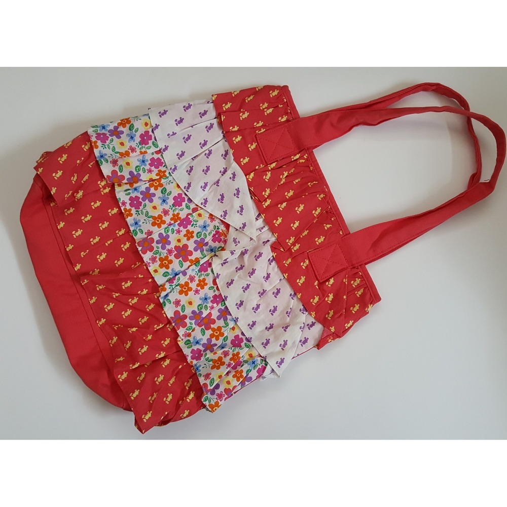Women's Disney Parks Mickey Mouse & floral ruffles Purse Shoulder‎ Bag